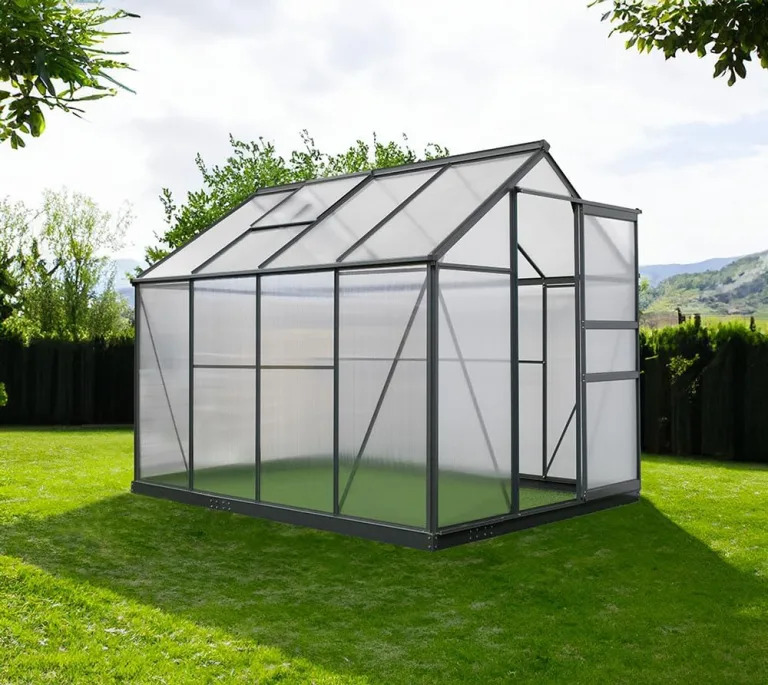 Westmann Gewächshaus Flora 68 Aluminium | 252x192x201 cm | Anthrazit | Pflanzhaus & Treibhaus zum ganzjährigen Anbau von Gemüse & Obst – Bild 4