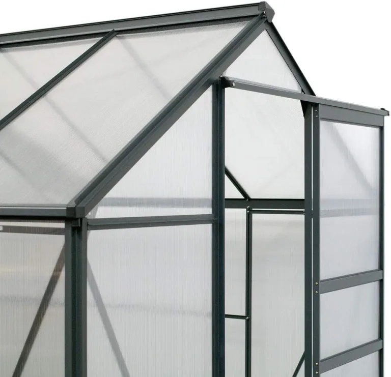 Westmann Gewächshaus Flora 68 Aluminium | 252x192x201 cm | Anthrazit | Pflanzhaus & Treibhaus zum ganzjährigen Anbau von Gemüse & Obst – Bild 6