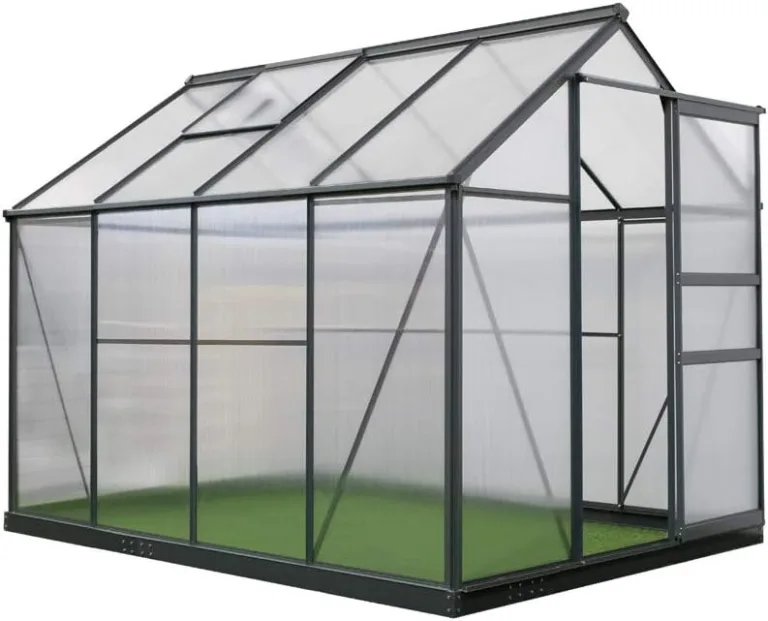Westmann Gewächshaus Flora 68 Aluminium | 252x192x201 cm | Anthrazit | Pflanzhaus & Treibhaus zum ganzjährigen Anbau von Gemüse & Obst – Bild 2