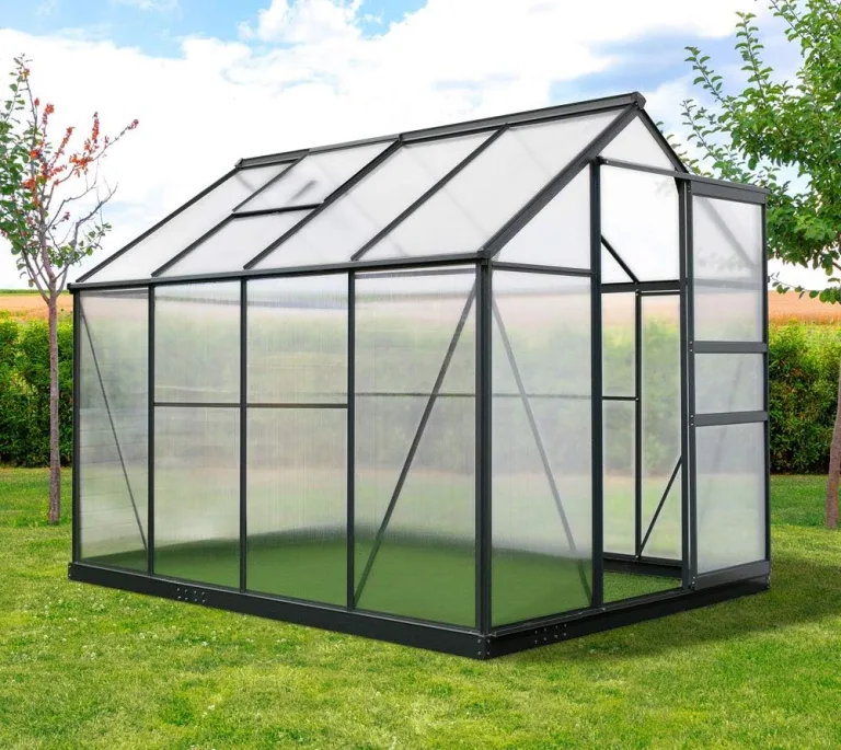 Westmann Gewächshaus Flora 68 Aluminium | 252x192x201 cm | Anthrazit | Pflanzhaus & Treibhaus zum ganzjährigen Anbau von Gemüse & Obst – Bild 3