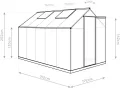 Westmann Gewächshaus Flora 610 Aluminium | 312x192x201 cm | Anthrazit | Pflanzhaus & Treibhaus zum ganzjährigen Anbau von Gemüse & Obst - Thumbnail 8
