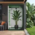 Kingpower Grow Zelt für Pflanzen Zuchtzelt Gewächshaus Box Zuchtschrank Garten Anzucht Gemüse Kräuter Grow Schrank Indoor Blumen klein Tomaten Hydro Green, Größe:120 x 120 x 200 cm (08) - Thumbnail 2