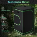 Kingpower Grow Zelt für Pflanzen Zuchtzelt Gewächshaus Box Zuchtschrank Garten Anzucht Gemüse Kräuter Grow Schrank Indoor Blumen klein Tomaten Hydro Green, Größe:120 x 120 x 200 cm (08) - Thumbnail 3