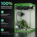 Kingpower Grow Zelt für Pflanzen Zuchtzelt Gewächshaus Box Zuchtschrank Garten Anzucht Gemüse Kräuter Grow Schrank Indoor Blumen klein Tomaten Hydro Green, Größe:120 x 120 x 200 cm (08) - Thumbnail 8