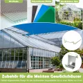 Froadp 14pcs Gewächshausplatten Zuschneidbar Stegplatten UV-Beständigen Polycarbonat Hohlkammerplatten 605x1210x4mm Polycarbonatplatten Transparente Doppelstegplatten für Garten Gewächshäuser - Thumbnail 8