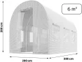 Ersatzfolie für Folientunnel Gartentunnel Gewächshaus Verschiedene Größen PLONOS (2 x 3 m) - Thumbnail 3