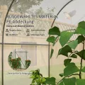 Outsunny Gewächshaus Gartentunnel Abm. 3,5L x 3l x 2H m Tür + 6 aufrollbare Fenster Verzinkter Stahl PE-Plane Hohe Dichte Weiß - Thumbnail 3