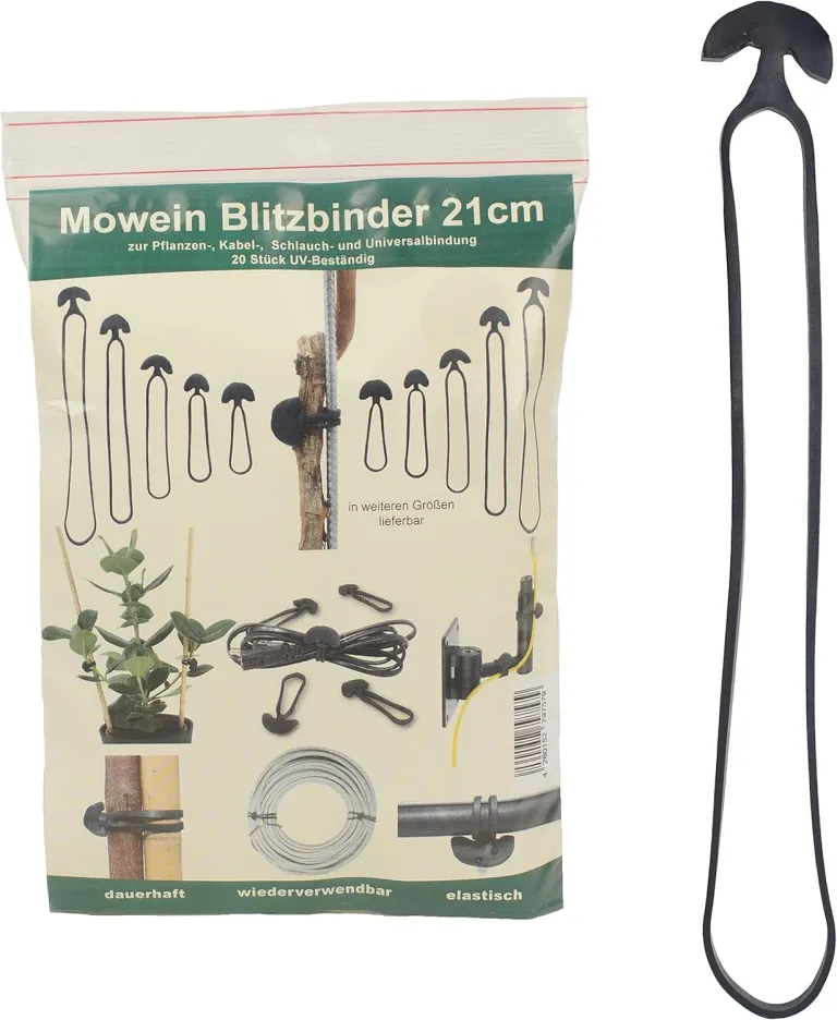 50 Blitzbinder 7cm - Pflanzenbinder für Gartenbau und Haushalt | Kabelbinder | Schlauchbinder | Universalbindung aus Gummi | 50 Stück | UV-beständig und elastisch | wiederverschließbar – Bild 9