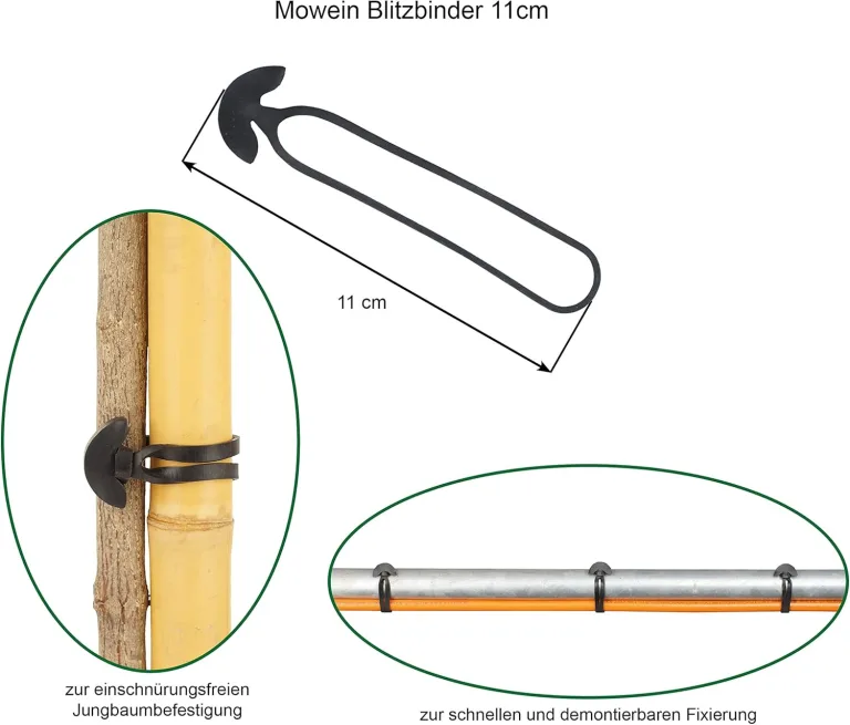 50 Blitzbinder 7cm - Pflanzenbinder für Gartenbau und Haushalt | Kabelbinder | Schlauchbinder | Universalbindung aus Gummi | 50 Stück | UV-beständig und elastisch | wiederverschließbar – Bild 4