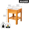 WAGNER GrowFAMILY - Hochbeet - GrowBOX Light - Nadelholz, Massivholz FSC®, Kastanie, 53,5 x 53,5 x 70 cm, Regalboden, inkl. Pflanztasche - 25038001 - Thumbnail 2