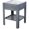 WAGNER GrowFAMILY - Hochbeet - GrowBOX Light - Nadelholz, Massivholz FSC®, anthrazit, 53,5 x 53,5 x 70 cm, Regalboden, inkl. Pflanztasche - 25035001 - Thumbnail 1