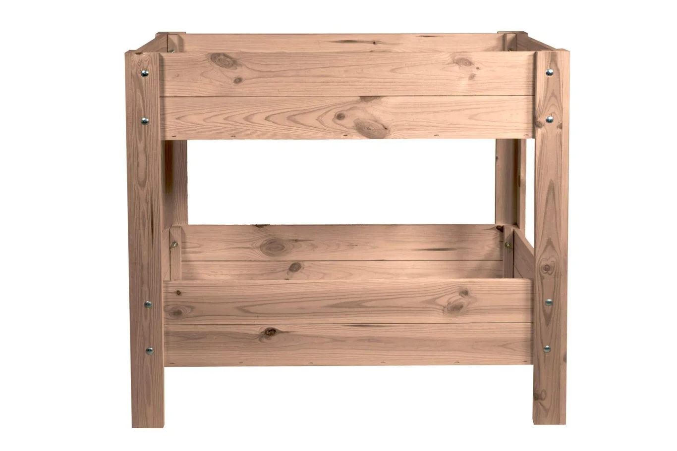 mgc24 Hochbeet Kiefernholz Dunkelbraun, 80 x 37,6 x 78cm mit 2 Etagen | Stehender Pflanzkasten aus Holz, Für Garten/Terrasse/Balkon, vielseitig nutzbar, robust & stabil, einfache Montage - Bild 1