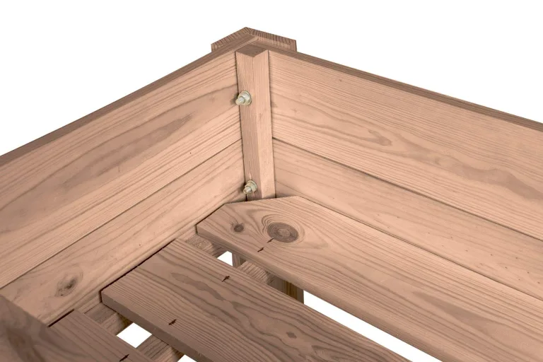 mgc24 Hochbeet Kiefernholz Dunkelbraun, 80 x 37,6 x 78cm mit 2 Etagen | Stehender Pflanzkasten aus Holz, Für Garten/Terrasse/Balkon, vielseitig nutzbar, robust & stabil, einfache Montage – Bild 2