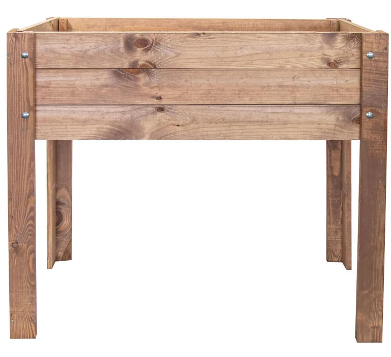 mgc24 Hochbeet Kiefernholz Dunkelbraun, 80 x 37,6 x 78cm mit 2 Etagen | Stehender Pflanzkasten aus Holz, Für Garten/Terrasse/Balkon, vielseitig nutzbar, robust & stabil, einfache Montage – Bild 7