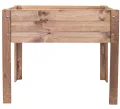 mgc24 Hochbeet Kiefernholz Dunkelbraun, 80 x 37,6 x 78cm mit 2 Etagen | Stehender Pflanzkasten aus Holz, Für Garten/Terrasse/Balkon, vielseitig nutzbar, robust & stabil, einfache Montage - Thumbnail 7