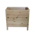 mgc24 Hochbeet Kiefernholz Dunkelbraun, 80 x 37,6 x 78cm mit 2 Etagen | Stehender Pflanzkasten aus Holz, Für Garten/Terrasse/Balkon, vielseitig nutzbar, robust & stabil, einfache Montage - Thumbnail 8