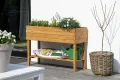 dobar® 58130FSCe Großes Hochbeet XXL mit Ablagefläche | Erhöhtes Gemüsebeet Massivholz | Kräuterbeet Wetterfest | Pflanzkasten für Balkon/Garten/Terrasse | 117 x 40 x 80 cm | Braun - Thumbnail 4