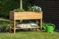 dobar® 58130FSCe Großes Hochbeet XXL mit Ablagefläche | Erhöhtes Gemüsebeet Massivholz | Kräuterbeet Wetterfest | Pflanzkasten für Balkon/Garten/Terrasse | 117 x 40 x 80 cm | Braun - Thumbnail 6
