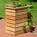dobar® 58280FSCe Eck-Hochbeet Douglasie | Gartenbeet Massivholz | Platzsparendes Kräuterbeet | Blumenbeet aus Massivholz | Salatbeet für Garten/Terrasse/Balkon | 78 x 78 x 73 cm | Natur - Thumbnail 4