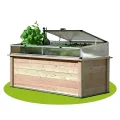 4betterdays.com Hochbeet aus Massivholz regionaler Gebirgslärche - inkl. Noppenfolie und Wühlmausgitter - Made in Austria - inkl. Frühbeetaufsatz & automatischem Fensteröffner - 125x92x80cm - Thumbnail 9