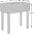 BooGardi Hochbeet Holz mit Vlies · 4 Farben · Hellbraun · Pflanzkasten rückenschonend · Blumenkasten · Kräuterbeet Gemüsebeet für Balkon Terrasse - Thumbnail 6