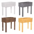 BooGardi Hochbeet Holz mit Vlies · 4 Farben · Weiß · Pflanzkasten rückenschonend · Blumenkasten · Kräuterbeet Gemüsebeet für Balkon Terrasse - Thumbnail 9