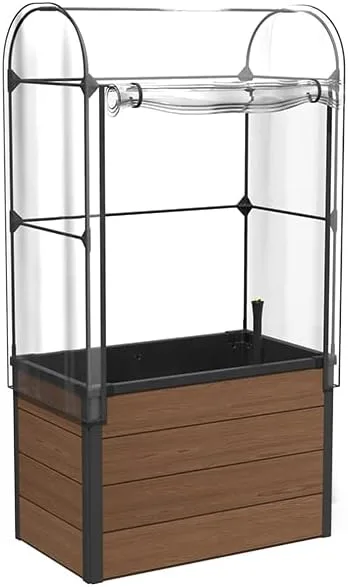Keter Maple Gewächshaus, braun, Maße 104x71x34,5 cm, ideal für Salat, Blumen oder Kräuter, auch für Balkon, Terrasse oder City Gardening – Bild 2