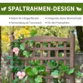 Outsunny Pflanzkasten Blumenständer Rankgitter Rankkasten Rosenbogen mit Leckage-Löcher Garten Holz Dunkelbraun 64 x 28 x 120 cm - Thumbnail 4