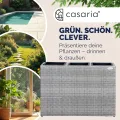 Casaria® Blumenkasten 3 Innentöpfe Polyrattan Herausnehmbar Wasserablauf Outdoor Rechteckig Pflanzkasten Blumentopf Hochbeet Pflanzkübel Grau - Thumbnail 4