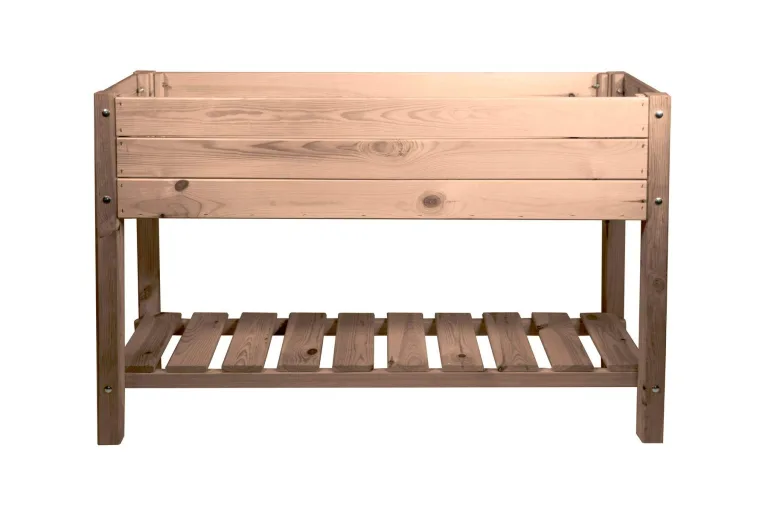 mgc24 Hochbeet Massiv S - Kiefernholz Braun rechteckig für Garten/Terrasse/Balkon - 79 x 40 x 78 cm – Bild 10