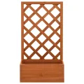 vidaXL Tannenholz Massiv Garten Spalier mit Blumenkasten Pflanzkasten Rankhilfe Rankkasten Rankgitter Blumenständer Blumenkübel Orange 50x25x90cm - Thumbnail 2