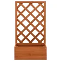 vidaXL Tannenholz Massiv Garten Spalier mit Blumenkasten Pflanzkasten Rankhilfe Rankkasten Rankgitter Blumenständer Blumenkübel Orange 50x25x90cm - Thumbnail 8