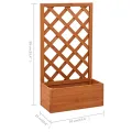 vidaXL Tannenholz Massiv Garten Spalier mit Blumenkasten Pflanzkasten Rankhilfe Rankkasten Rankgitter Blumenständer Blumenkübel Orange 50x25x90cm - Thumbnail 10