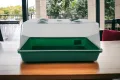 Mini Treibhaus Gewächshaus Anzucht Zimmergewächshaus Kunstoff dunkelgrün 38x24x18 cm - Thumbnail 5