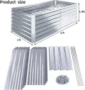 Ohuhu Hochbeet Metall Pflanzenbeet 180x90x60cm, Wetterfestes Stahlblech Hochbeet für Gemüse Erhöhte Extragroße, Gemüsebeet Pflanzkasten Frühbeet Gartenbeet Pflanzkübel Blumenkasten für Garten - Thumbnail 8