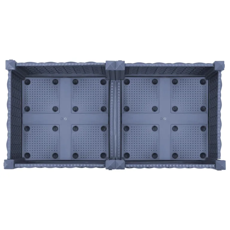 vidaXL Hochbeet Blumenkasten Gemüsebeet Pflanzbeet Blumenbeet Pflanzkasten Blumenkübel Pflanzkübel Kräuterbeet 80x40x23cm Polypropylen – Bild 9