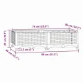 vidaXL Hochbeet Blumenkasten Gemüsebeet Pflanzbeet Blumenbeet Pflanzkasten Blumenkübel Pflanzkübel Kräuterbeet 80x40x23cm Polypropylen - Thumbnail 3