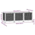 vidaXL Hochbeet Blumenkasten Gemüsebeet Pflanzbeet Blumenbeet Pflanzkasten Blumenkübel Pflanzkübel Kräuterbeet 120x40x38cm Polypropylen - Thumbnail 3