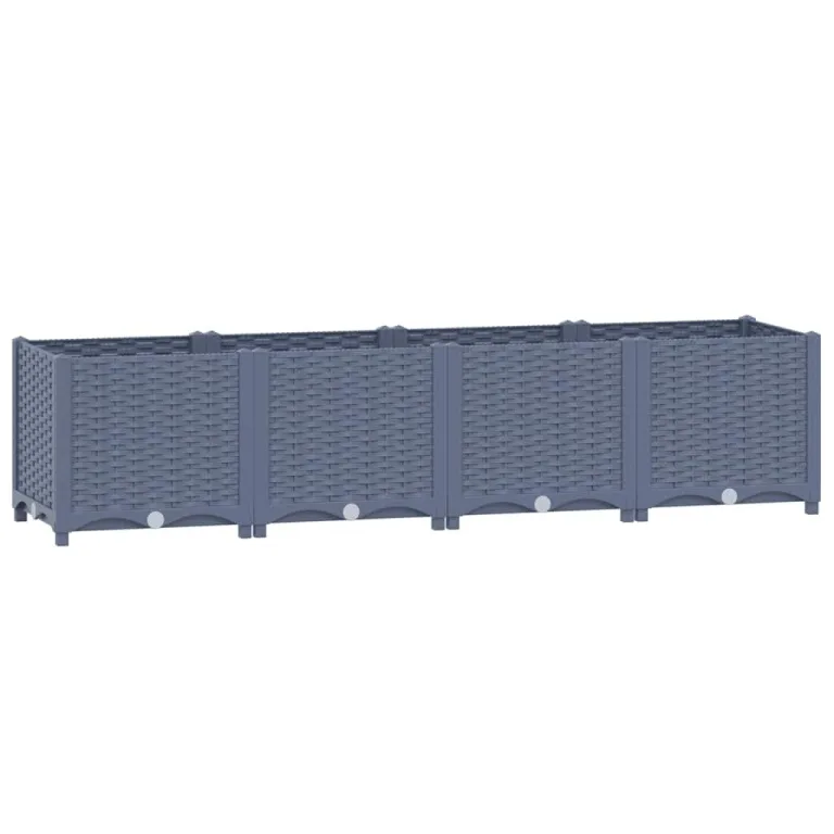 vidaXL Hochbeet Blumenkasten Gemüsebeet Pflanzbeet Blumenbeet Pflanzkasten Blumenkübel Pflanzkübel Kräuterbeet 160x40x38cm Polypropylen