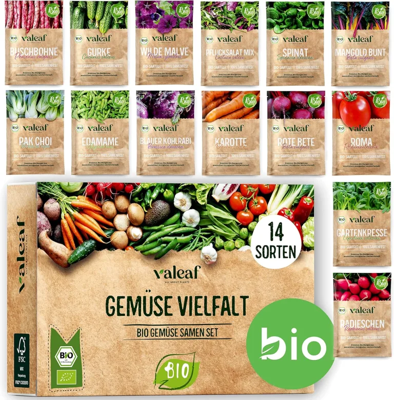 BIO Gartenjahr Samen Set I Gemüsesamen das ganze Jahr I 12 Monate Samen Gemüse I Gemüsesamen Set für Hochbeet, Balkon und Garten I Samen Set mit Gemüse Saatgut I 12er BIO Pflanzensamen Set – Bild 12