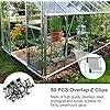 200 Stück Gewächshaus Reparatur Kit Edelstahl Gewächshaus Klammern Rostfrei Verglasung Klammern W Drahtklammern und Z Clips Nüsse Schrauben Zubehör für Glas Hohlkammerplatte Befestigung - Thumbnail 2