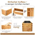 BooGardi Hochbeete-KIT für Pflanzkübel Holz mit Vlies · Unterbau für Hochbeet in 5 Größen · 90 cm lang naturbraun · Untergestell Hochbeete für Garten, Balkon & Terrasse · groß außen rechteckig XXL - Thumbnail 6