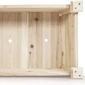 GIANTEX Hochbeet Holz Tannenholz, Kräuterbeet Blumenbeet 120 x 43,5 x 51 cm, Kräuter Frühbeet rechteckig groß, Pflanzkasten mit Ablauflöchern, Hochbeet Kinder, für Balkon/Garten/Terrasse - Thumbnail 8