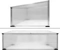 ECD Germany Alu Frühbeet Gewächshaus mit Zweiteiliges Dach, 100x60x40 cm, 0,6m² Fläche, aus transparentem Polycarbonat, witterungsbeständig, Treibhaus Frühbeetkasten Tomatenhaus Pflanzenhaus - Thumbnail 2