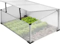 ECD Germany Alu Frühbeet Gewächshaus mit Zweiteiliges Dach, 100x60x40 cm, 0,6m² Fläche, aus transparentem Polycarbonat, witterungsbeständig, Treibhaus Frühbeetkasten Tomatenhaus Pflanzenhaus - Thumbnail 1