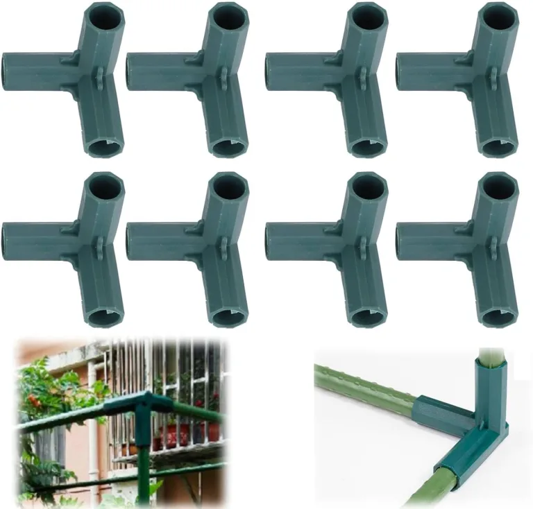 Tissting 3-Wege Gartenrahmenverbinder, Steck Verbinder für Gewächshaus Rahmen für Gartenrahmen, DIY Rahmenverbinder für Zubehör wie Gewächshäuser(Der Produktwinkel ist EIN Dreieck) – Bild 1