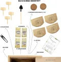 PUT DOWN ROOTS MIKROGRÜN ANZUCHTSET 4 Pflanzen Samen-Garten Starter-Set öko Saatgut mit Holzkiste mit Deckel, mini gewächshaus, kinderküche zubehör Kinder Anzuchtset - Thumbnail 3