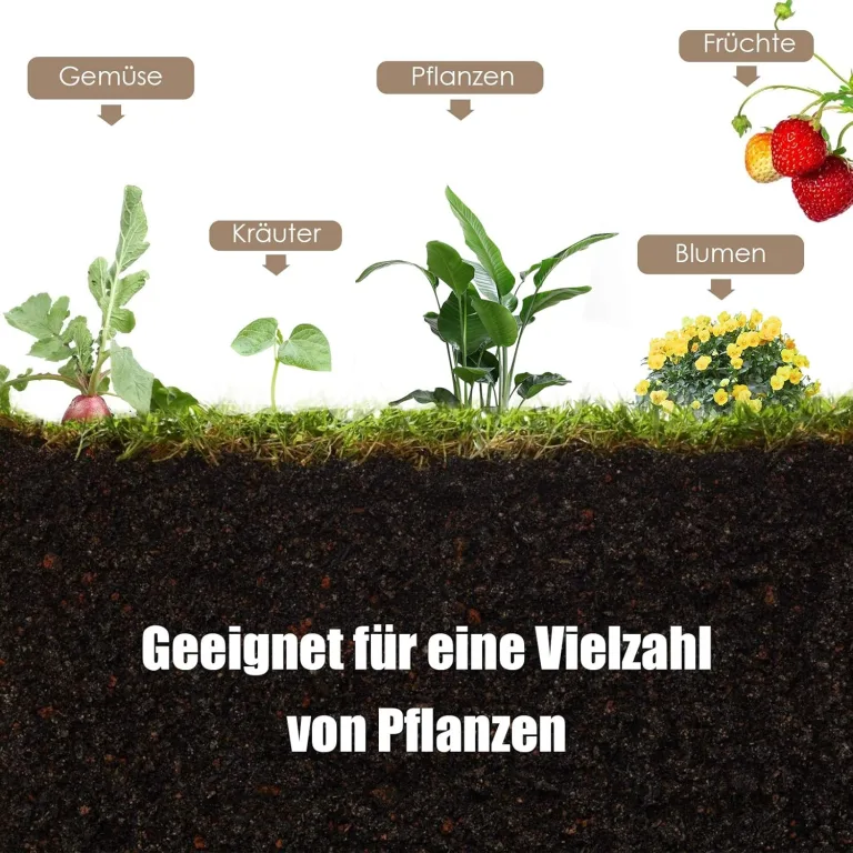 COSTWAY Hochbeet aus Holz, Pflanzbeet für Kinder, 120x43,5x51cm, Pflanztrog belastbar bis 100 kg, Blumenkübel mit Ablauflöchern, Kräuterbeet rechteckig, Anzuchtbeet Garten Terrasse Balkon – Bild 4