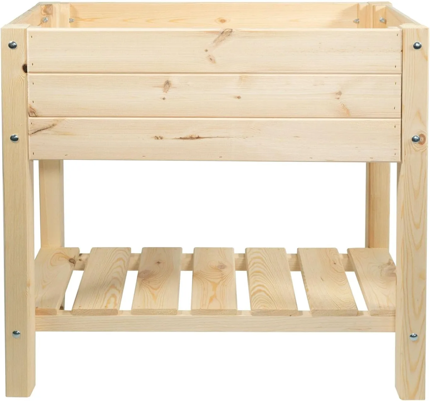 mgc24 Hochbeet Massiv S - Kiefernholz Natur rechteckig für Garten/Terrasse/Balkon - 79 x 40 x 78 cm - Bild 1