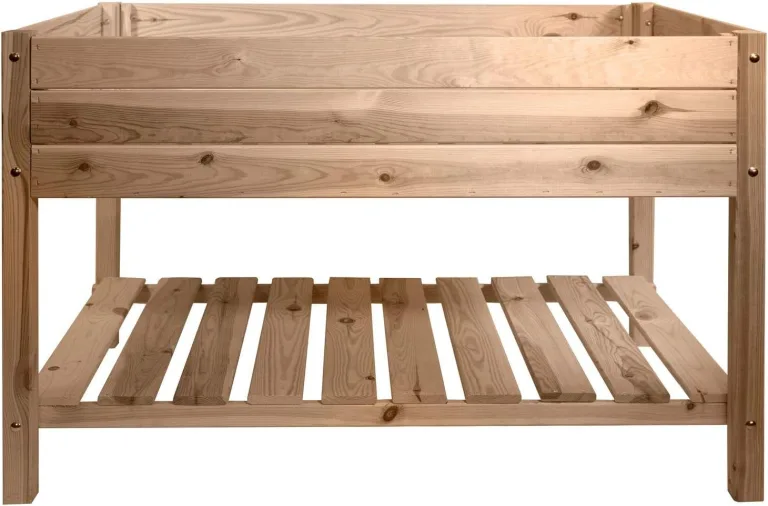mgc24 Hochbeet Massiv S - Kiefernholz Natur rechteckig für Garten/Terrasse/Balkon - 79 x 40 x 78 cm – Bild 7